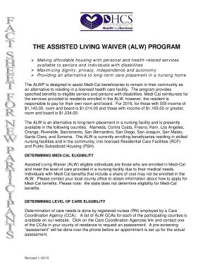 assisted living waiver programs